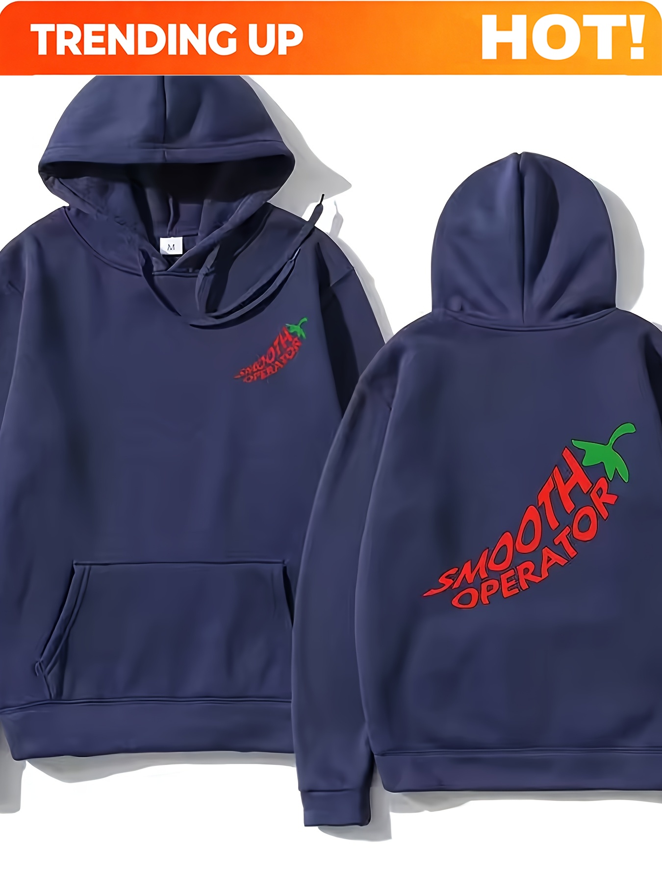 Street Fashion Men 2025 - 2025 Herbst/Winter Neuer Trendiger Buchstaben-Chili-Muster Bedruckter